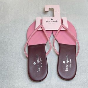 NWT Kate Spade Cabana leather flip flops